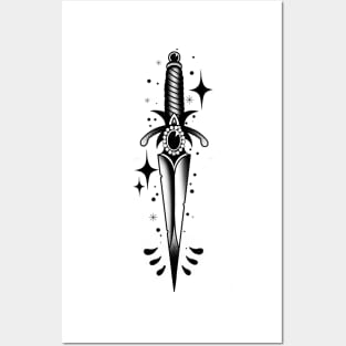 Traditional Dagger (WHITE) Posters and Art